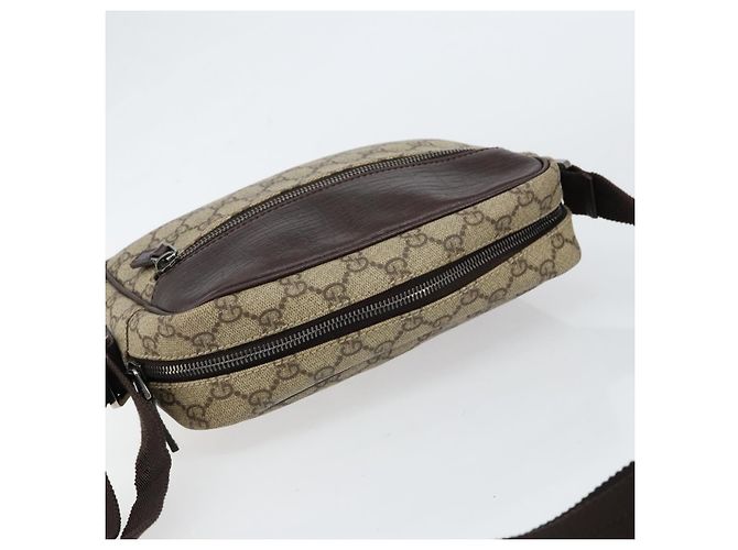 Borsa a Spalla GG Supreme in PVC Beige e Argento di GUCCI 114291 Auth yk19871 - vista 6