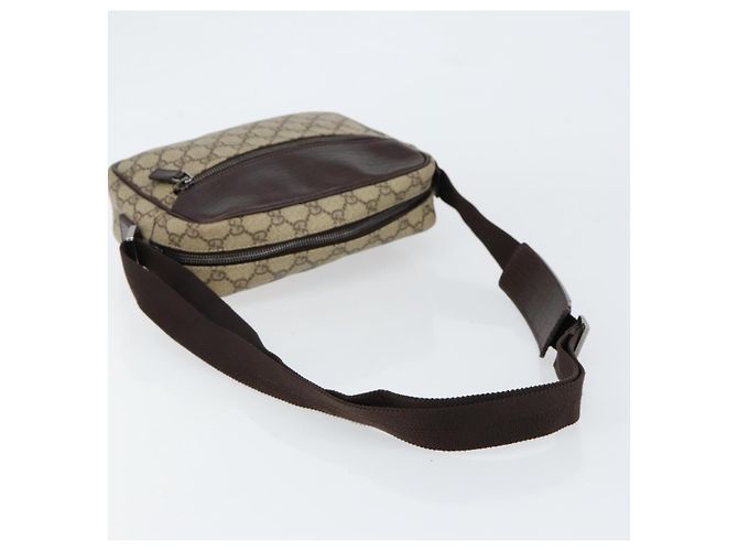 Borsa a Spalla GG Supreme in PVC Beige e Argento di GUCCI 114291 Auth yk19871 - vista 7