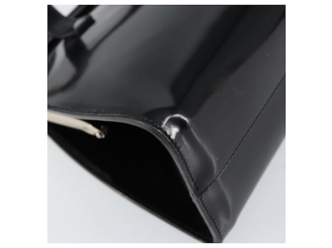 Salvatore Ferragamo Tote Bag Emaille Schwarz Silber Auth BA8395 - Ansicht 11
