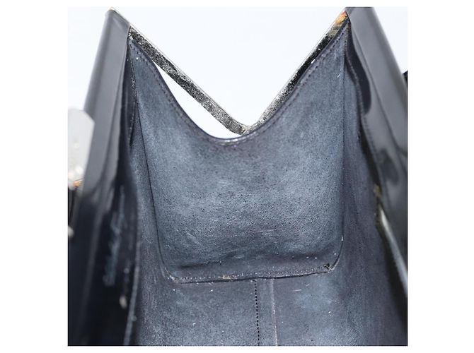Salvatore Ferragamo Tote Bag Emaille Schwarz Silber Auth BA8395 - Ansicht 17