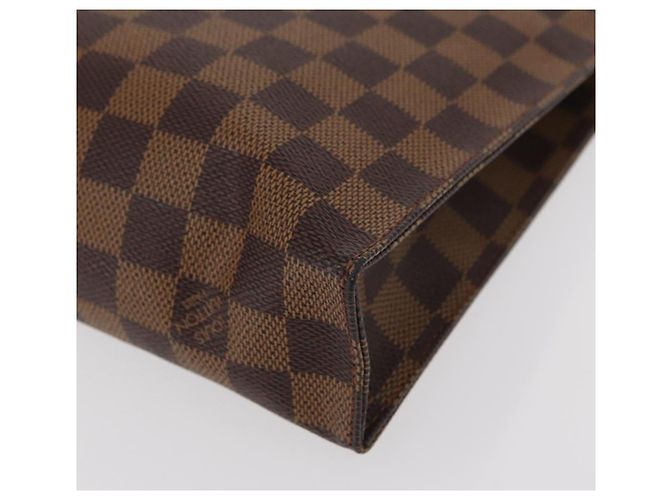 LOUIS VUITTON Poche Toilette 26 Damier Ebene N47543 Auth LV 154300 - vista 16