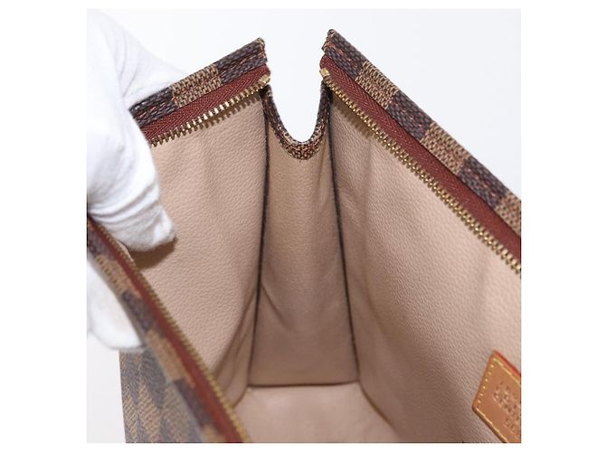 LOUIS VUITTON Poche Toilette 26 Damier Ebene N47543 Auth LV 154300 - vista 19