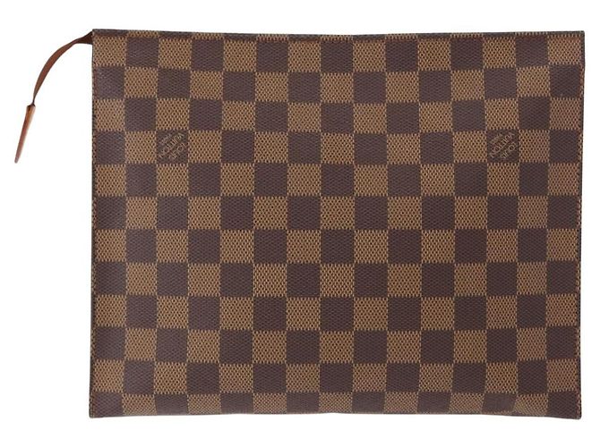 LOUIS VUITTON Poche Toilette 26 Damier Ebene N47543 Auth LV 154300 - vista 2