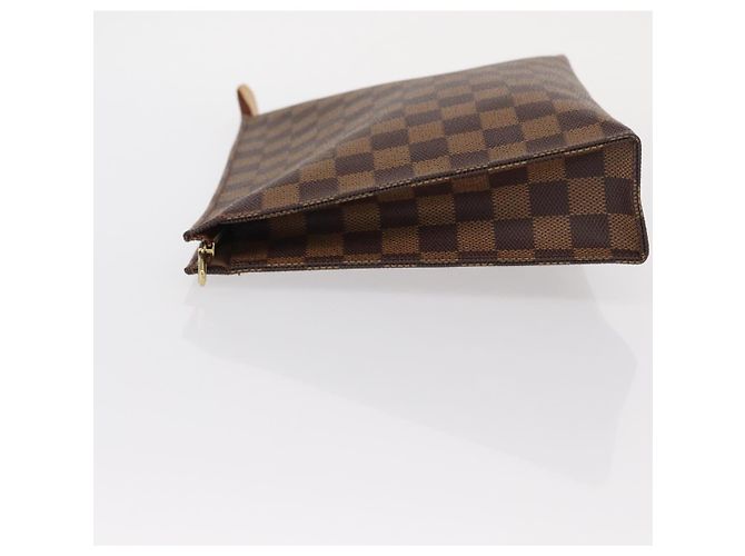 LOUIS VUITTON Poche Toilette 26 Damier Ebene N47543 Auth LV 154300 - vista 4