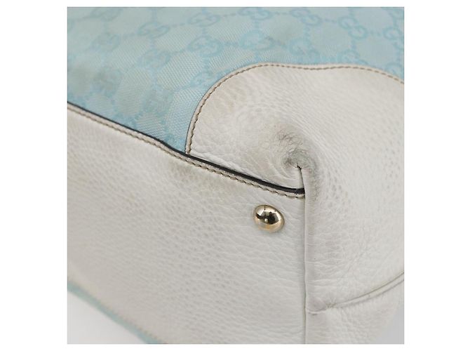 GUCCI GG Canvas Tote Bag Outlet Hellblau 263345 Auth 153956 - Ansicht 10