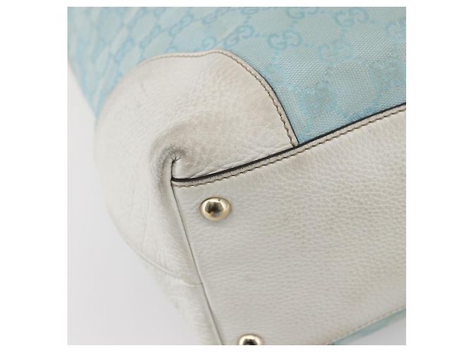 GUCCI GG Canvas Tote Bag Outlet Hellblau 263345 Auth 153956 - Ansicht 11
