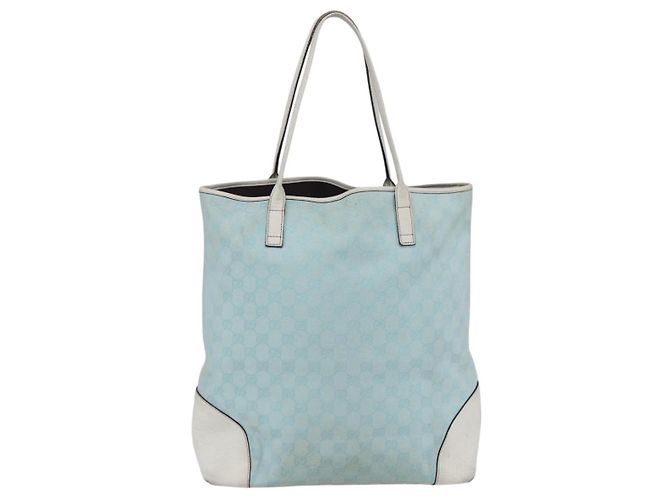 GUCCI GG Canvas Tote Bag Outlet Hellblau 263345 Auth 153956 - Ansicht 3