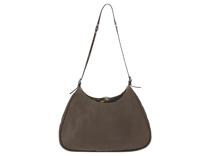 Borsa a Spalla PRADA in Nylon Marrone Auth 153825 - vista 3