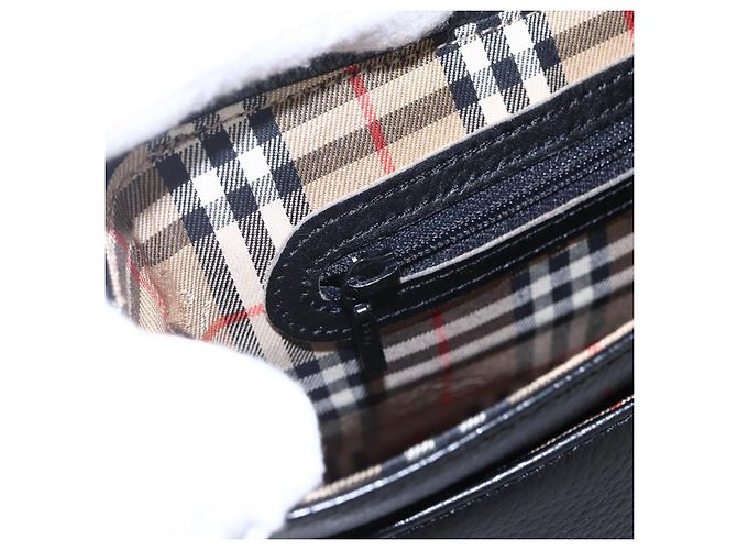 Autre Marque Borsa a Spalla Burberrys in Pelle Nera e Oro Auth ep12073 Nero D'oro - vista 14