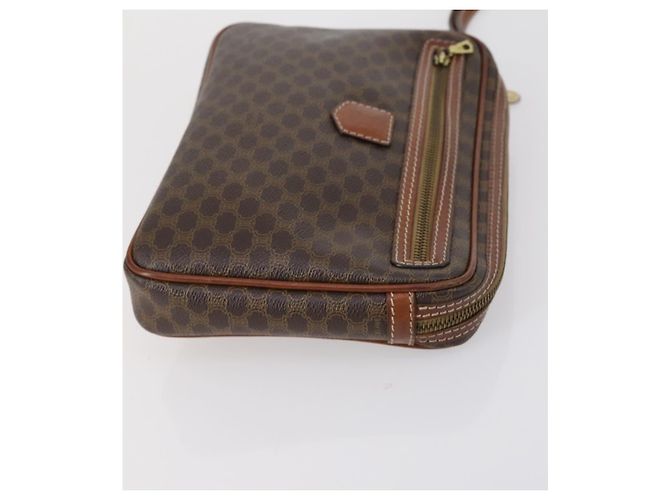 Céline Borsa Clutch in Tela Macadam CELINE in Pelle PVC 3 Pezzi Marrone Beige Auth 151904 - vista 10