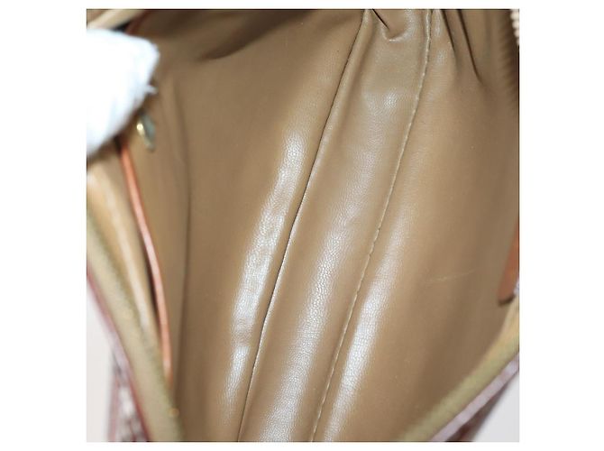 Céline Borsa Clutch in Tela Macadam CELINE in Pelle PVC 3 Pezzi Marrone Beige Auth 151904 - vista 14