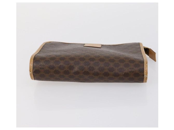 Céline Borsa Clutch in Tela Macadam CELINE in Pelle PVC 3 Pezzi Marrone Beige Auth 151904 - vista 19