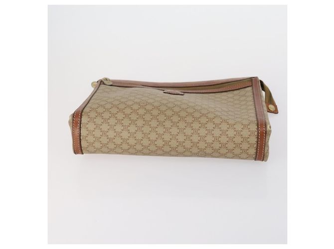 Céline Borsa Clutch in Tela Macadam CELINE in Pelle PVC 3 Pezzi Marrone Beige Auth 151904 - vista 6