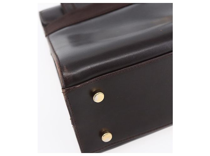 Borsa Tote Vala in pelle marrone e oro Auth BA8394 di Salvatore Ferragamo D'oro - vista 11