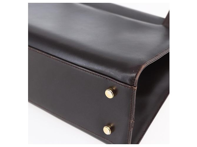 Borsa Tote Vala in pelle marrone e oro Auth BA8394 di Salvatore Ferragamo D'oro - vista 12