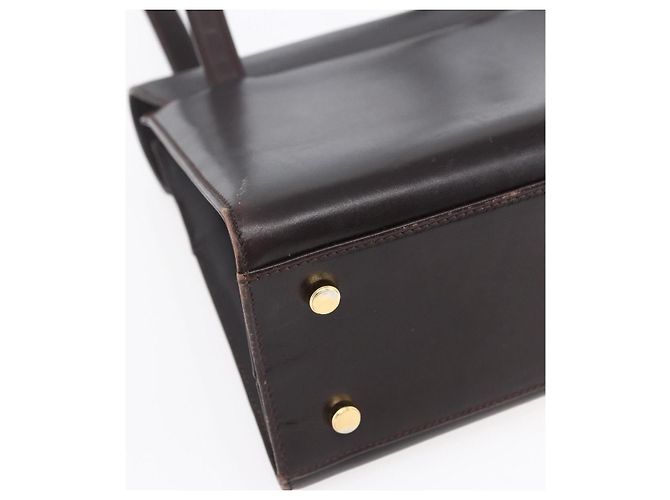Borsa Tote Vala in pelle marrone e oro Auth BA8394 di Salvatore Ferragamo D'oro - vista 13