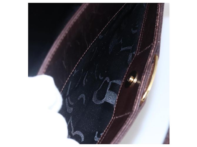 Borsa Tote Vala in pelle marrone e oro Auth BA8394 di Salvatore Ferragamo D'oro - vista 20