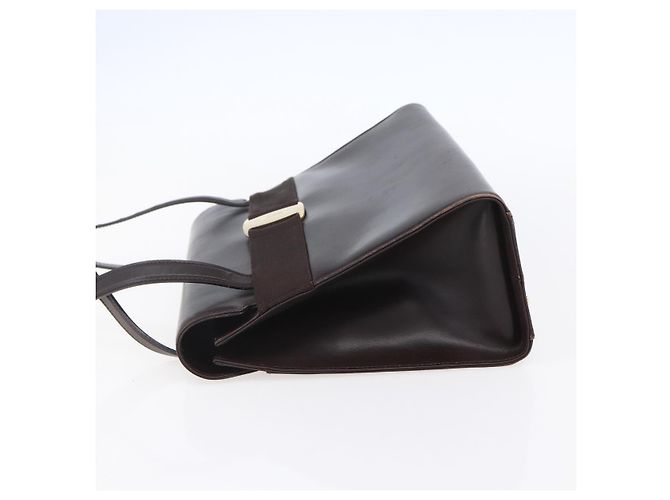 Borsa Tote Vala in pelle marrone e oro Auth BA8394 di Salvatore Ferragamo D'oro - vista 4