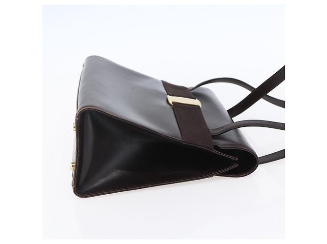 Borsa Tote Vala in pelle marrone e oro Auth BA8394 di Salvatore Ferragamo D'oro - vista 5