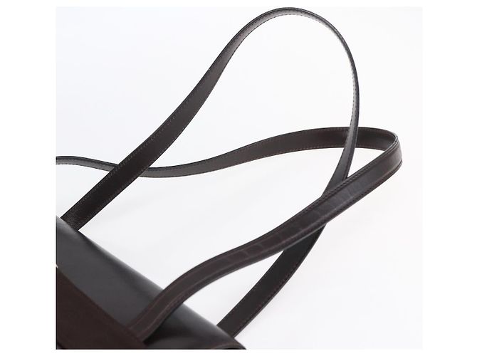 Borsa Tote Vala in pelle marrone e oro Auth BA8394 di Salvatore Ferragamo D'oro - vista 8