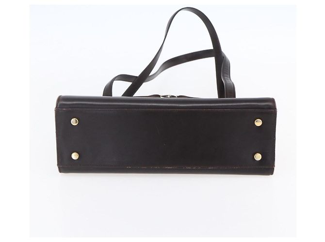 Borsa Tote Vala in pelle marrone e oro Auth BA8394 di Salvatore Ferragamo D'oro - vista 9