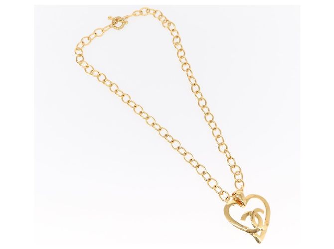 Collana CHANEL COCO in metallo dorato CC Auth 154033SAV - vista 2