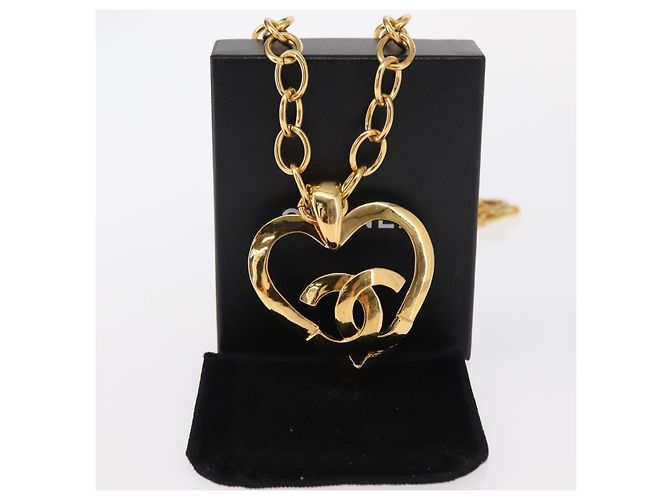 Collana CHANEL COCO in metallo dorato CC Auth 154033SAV - vista 20