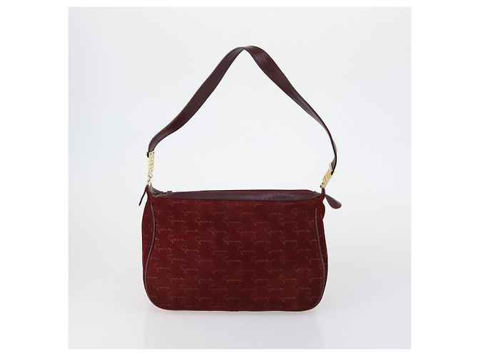 Hermès HERMES Givenchy Bally Tasche Set 3 aus Canvas Wildleder PVC Beige Bordeaux Auth bs31062 Schwarz - Ansicht 16