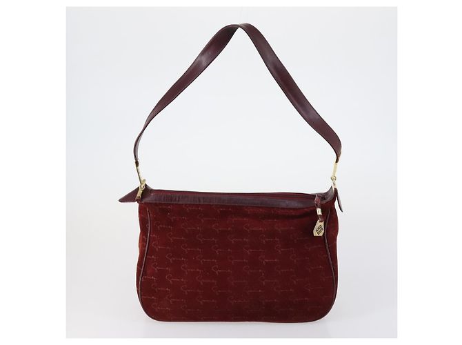 Hermès HERMES Givenchy Bally Tasche Set 3 aus Canvas Wildleder PVC Beige Bordeaux Auth bs31062 Schwarz - Ansicht 17
