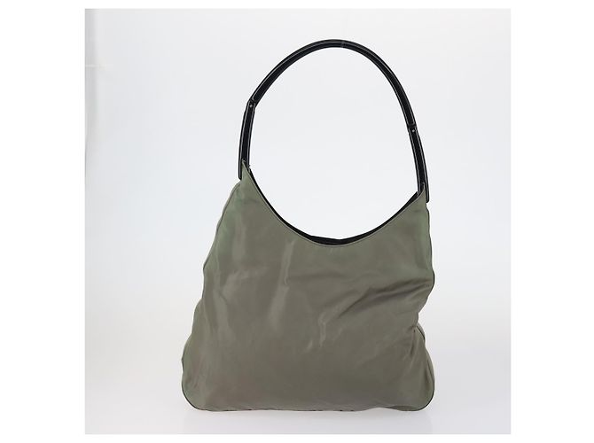 Borsa Tote PRADA Nylon 3 Set Beige Blu Khaki Auth am9798 Cachi - vista 2