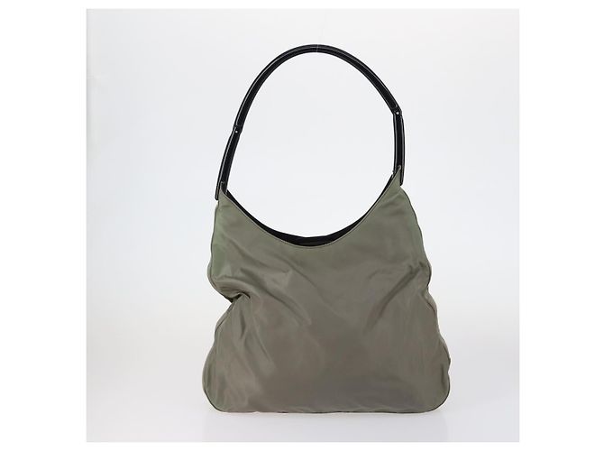 Borsa Tote PRADA Nylon 3 Set Beige Blu Khaki Auth am9798 Cachi - vista 3