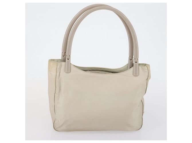 Borsa Tote PRADA Nylon 3 Set Beige Blu Khaki Auth am9798 Cachi - vista 9