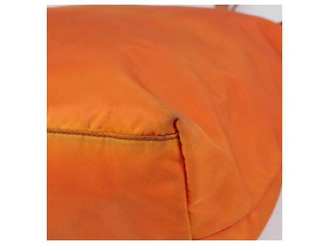 PRADA Tote Bag aus Nylon in Orange Silber authentisch 154158 - Ansicht 10