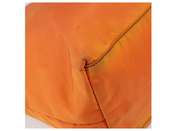 PRADA Tote Bag aus Nylon in Orange Silber authentisch 154158 - Ansicht 11
