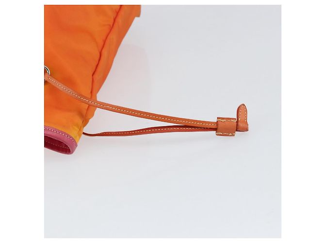 PRADA Tote Bag aus Nylon in Orange Silber authentisch 154158 - Ansicht 14