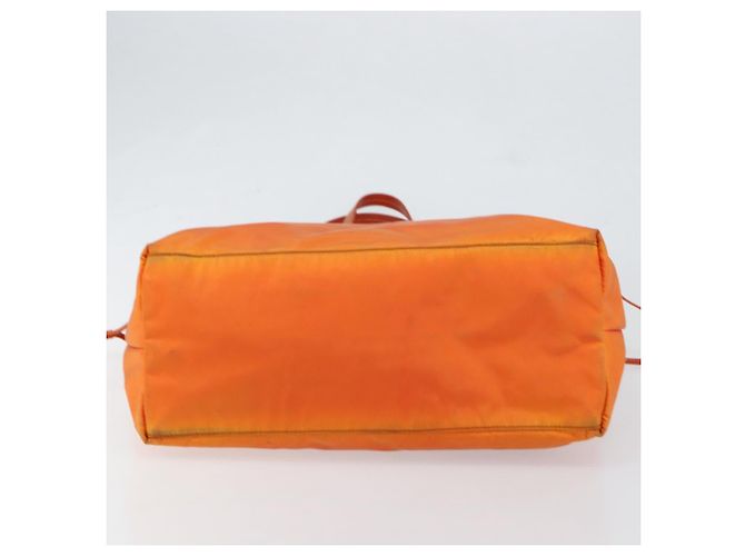 PRADA Tote Bag aus Nylon in Orange Silber authentisch 154158 - Ansicht 9