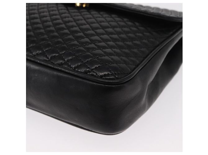 BALLY Borsa a Spalla a Catena Pelle Nera Oro Auth 153967 Nero D'oro - vista 11