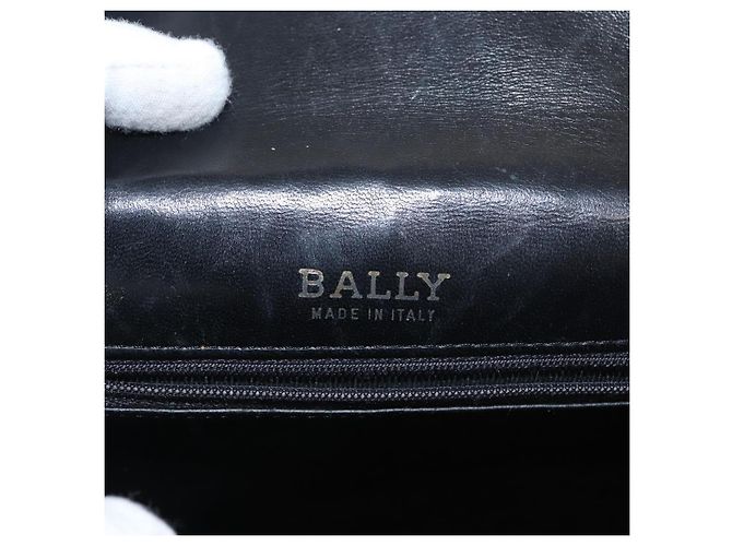 BALLY Borsa a Spalla a Catena Pelle Nera Oro Auth 153967 Nero D'oro - vista 16