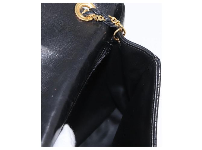 BALLY Borsa a Spalla a Catena Pelle Nera Oro Auth 153967 Nero D'oro - vista 18