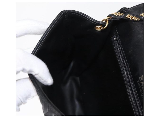 BALLY Borsa a Spalla a Catena Pelle Nera Oro Auth 153967 Nero D'oro - vista 19