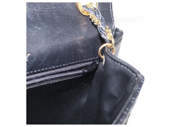 BALLY Borsa a Spalla a Catena Pelle Nera Oro Auth 153967 Nero D'oro - vista 20