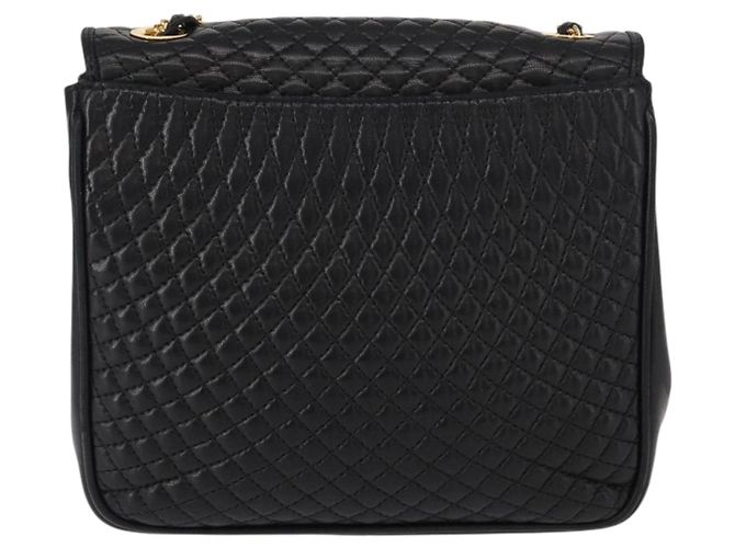 BALLY Borsa a Spalla a Catena Pelle Nera Oro Auth 153967 Nero D'oro - vista 3