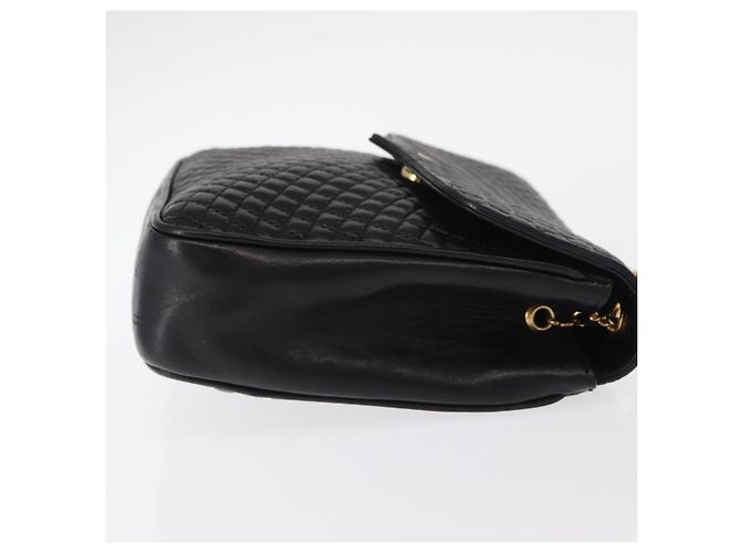 BALLY Borsa a Spalla a Catena Pelle Nera Oro Auth 153967 Nero D'oro - vista 4