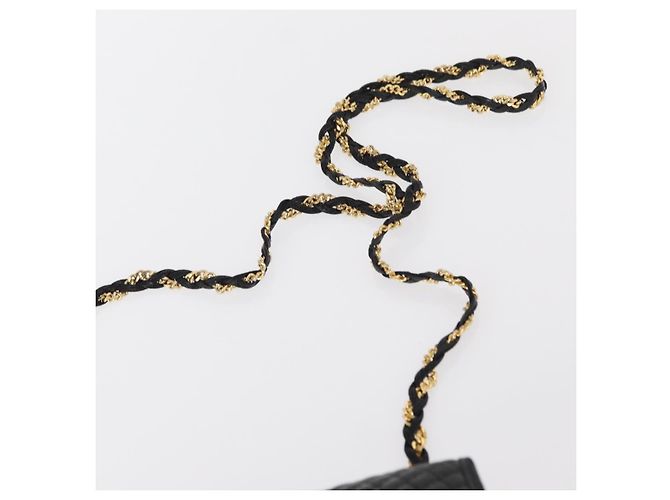 BALLY Borsa a Spalla a Catena Pelle Nera Oro Auth 153967 Nero D'oro - vista 8