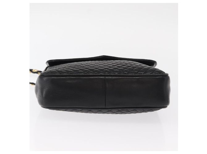 BALLY Borsa a Spalla a Catena Pelle Nera Oro Auth 153967 Nero D'oro - vista 9