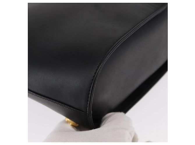 Borsa a mano Salvatore Ferragamo in pelle 2 in 1 nera e oro Auth 152685 Nero D'oro - vista 14
