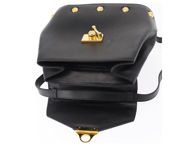 Borsa a mano Salvatore Ferragamo in pelle 2 in 1 nera e oro Auth 152685 Nero D'oro - vista 17