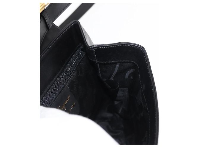 Borsa a mano Salvatore Ferragamo in pelle 2 in 1 nera e oro Auth 152685 Nero D'oro - vista 20