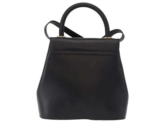 Borsa a mano Salvatore Ferragamo in pelle 2 in 1 nera e oro Auth 152685 Nero D'oro - vista 3