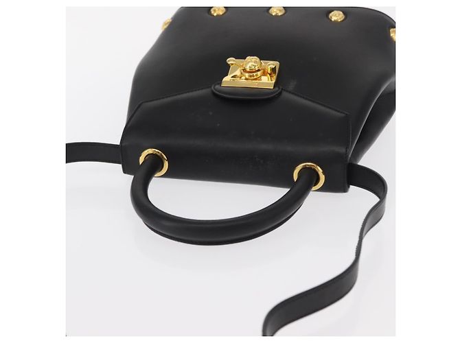 Borsa a mano Salvatore Ferragamo in pelle 2 in 1 nera e oro Auth 152685 Nero D'oro - vista 6